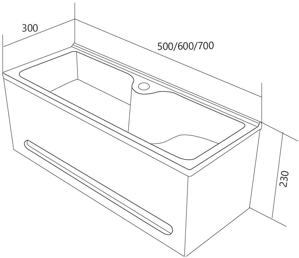 Панель с раковиной 1Marka Tiny S 60