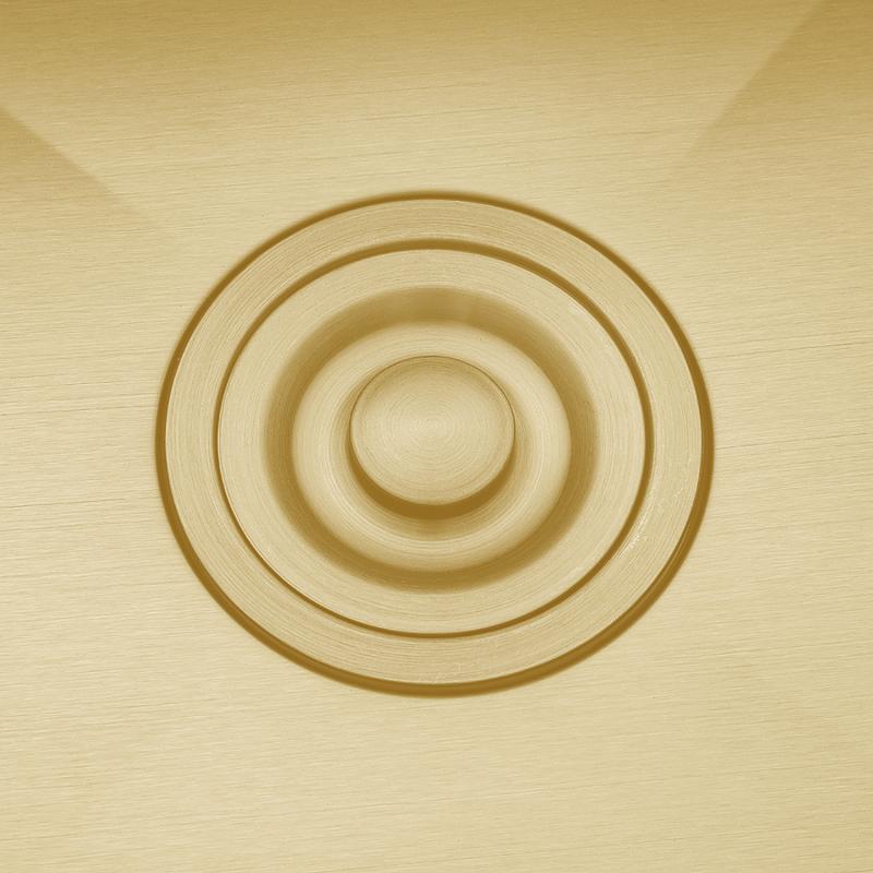 Мойка для кухни с коландером из нержавеющей стали Gappo GS6050-3 золотой сатин