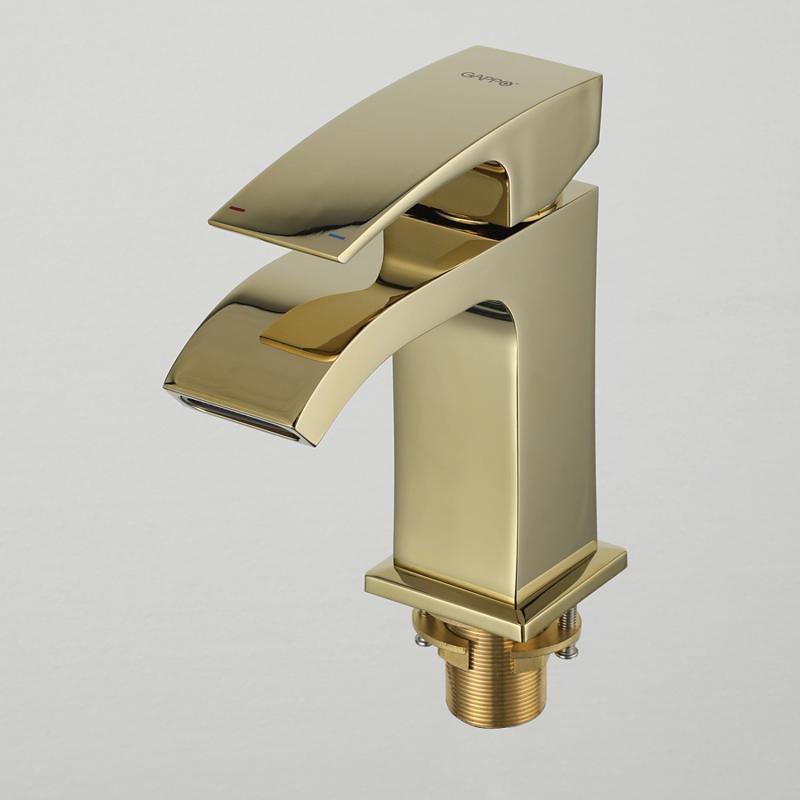 Смеситель для раковины Gappo G07-3 G1007-3 золото