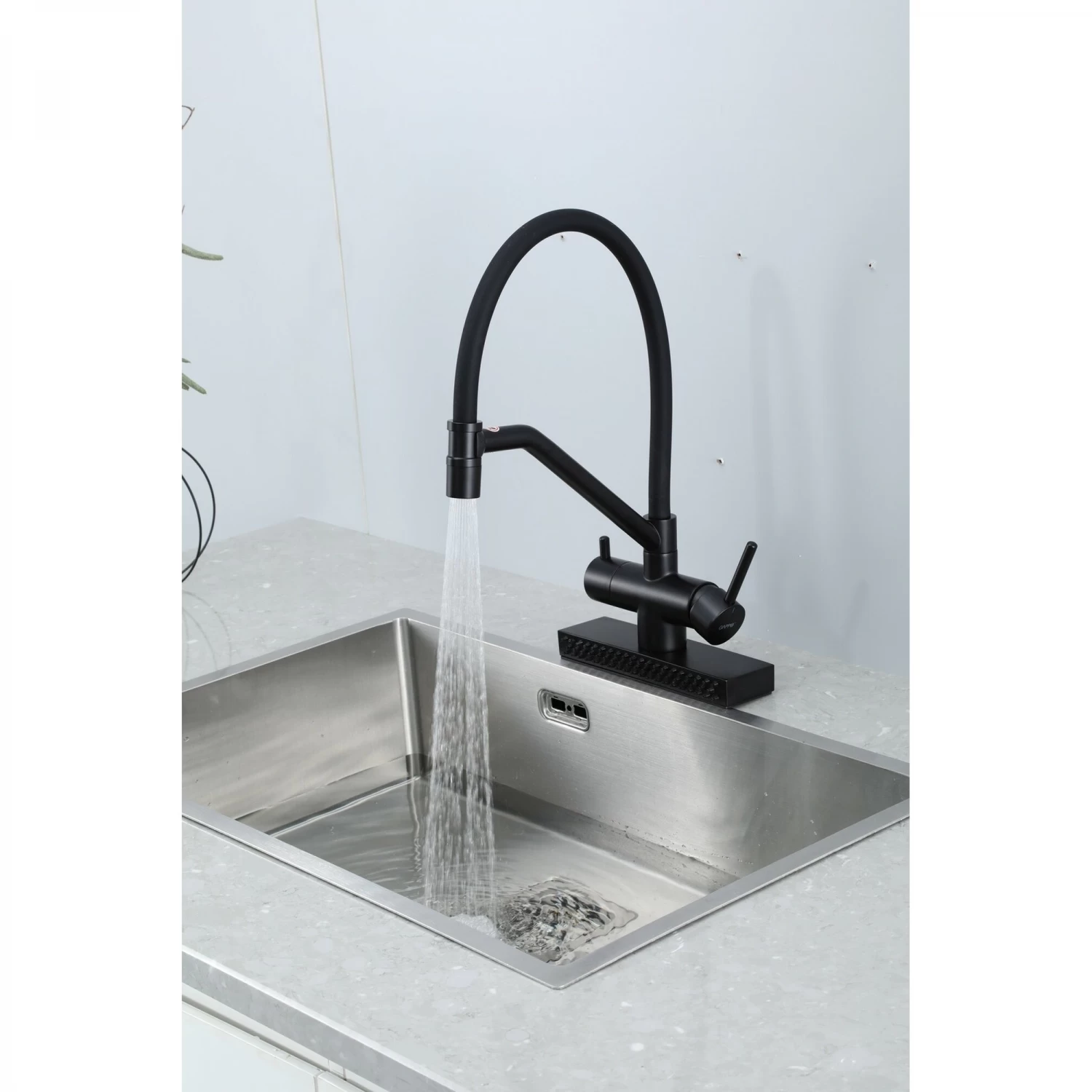 Смеситель для кухни с фильтром Gappo G4098-6 черный