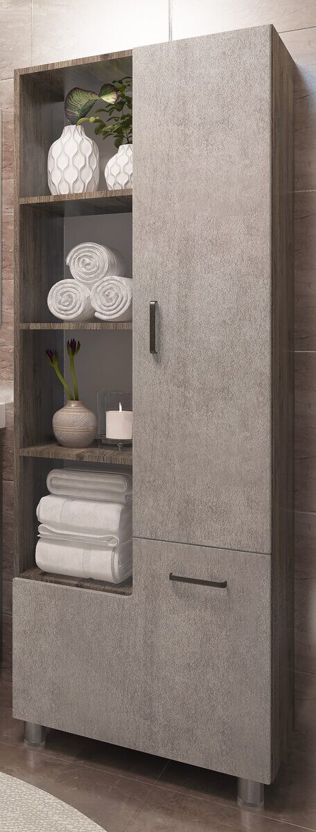 Шкаф-пенал EvaGold Catherine 60 №4 белый камень