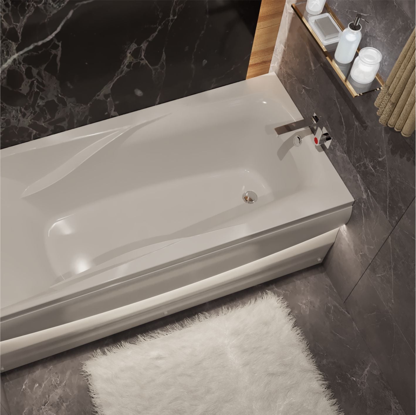 Акриловая ванна Sole Kappa XL 190*90