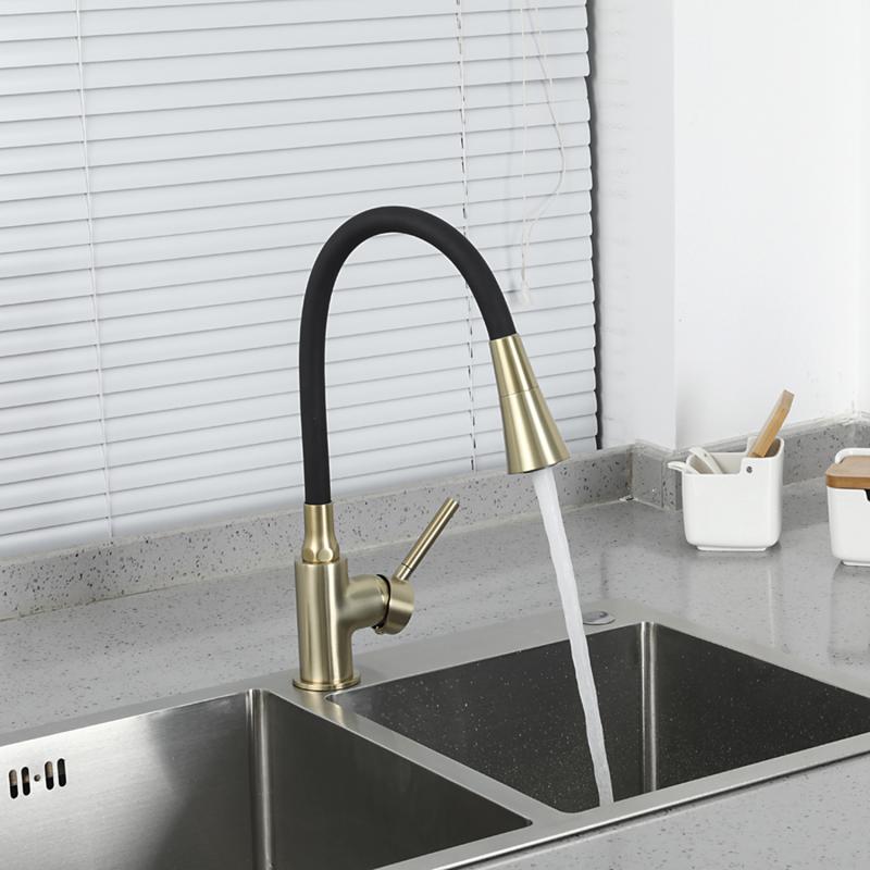 Смеситель для кухни Frap H44 F4044-3 золотой сатин