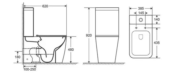 Унитаз-компакт напольный CeramaLux 1288A