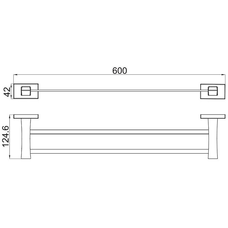 Полотенцедержатель 2-й Gappo G07-6 G0709-6 черный