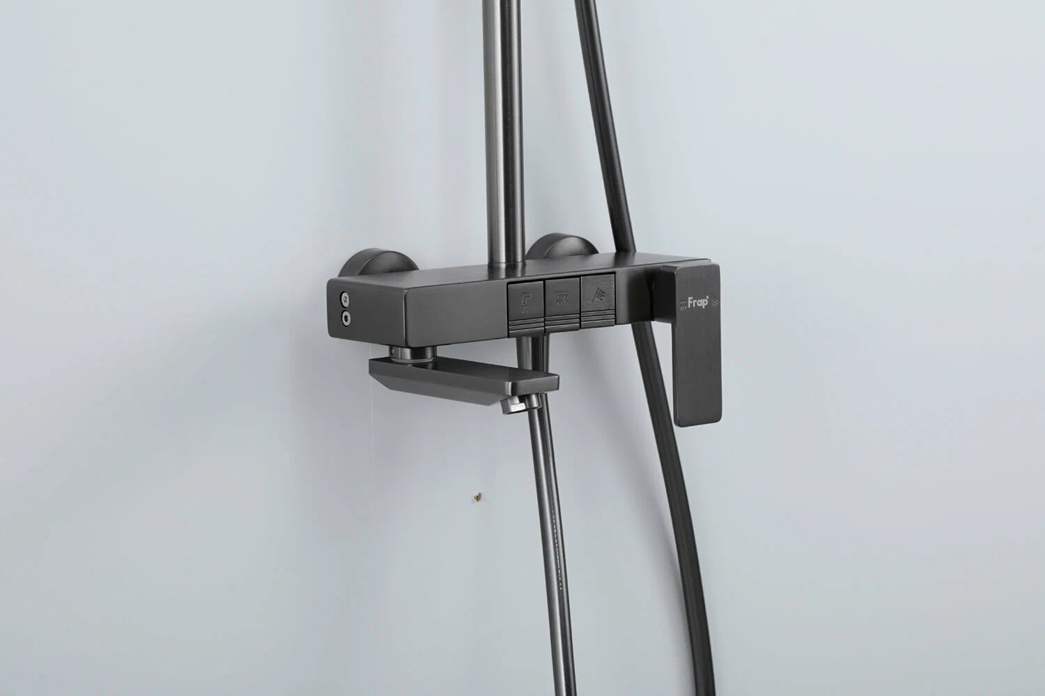 Душевая система Frap H202-9 F24202-9 оружейная сталь