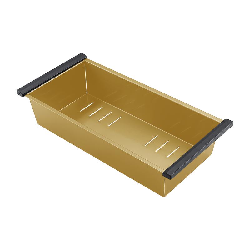 Мойка для кухни с коландером из нержавеющей стали Gappo GS5050-3 золотой сатин