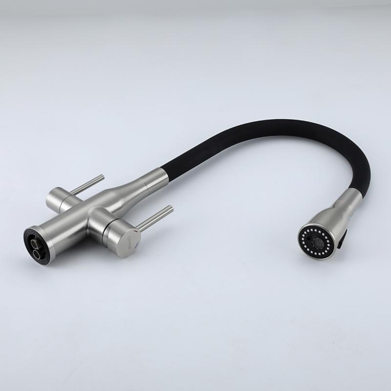 Смеситель для кухни с фильтром Gappo G4399-65 сатин