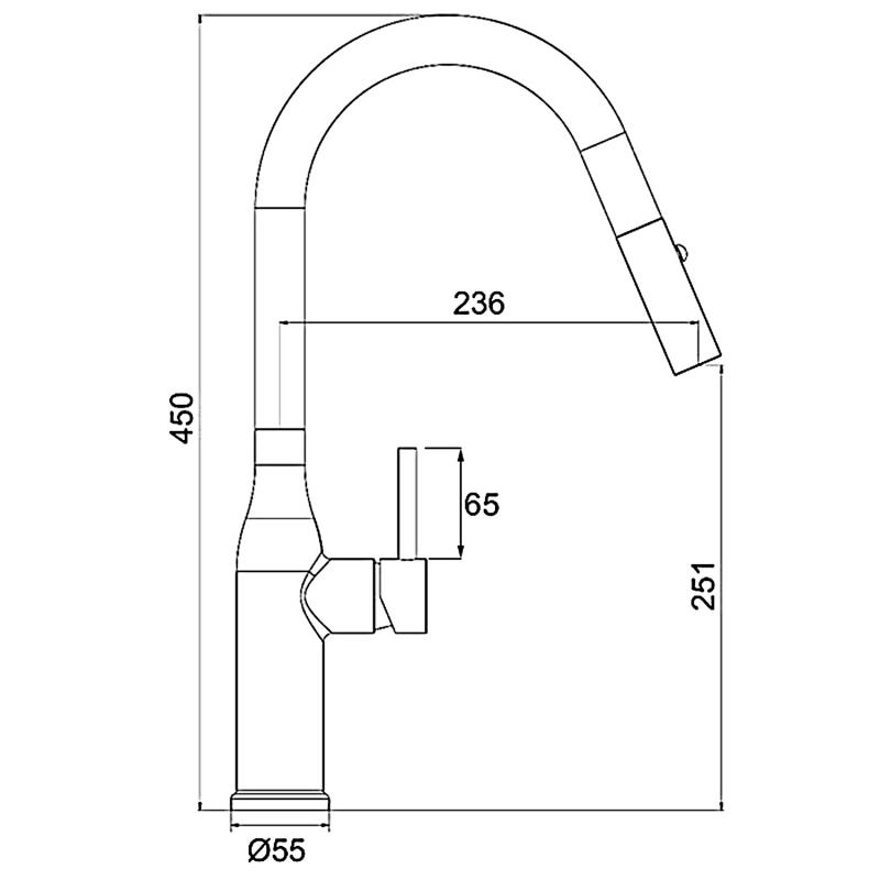 Вытяжной смеситель для кухни Gappo G4398-43 золотой сатин