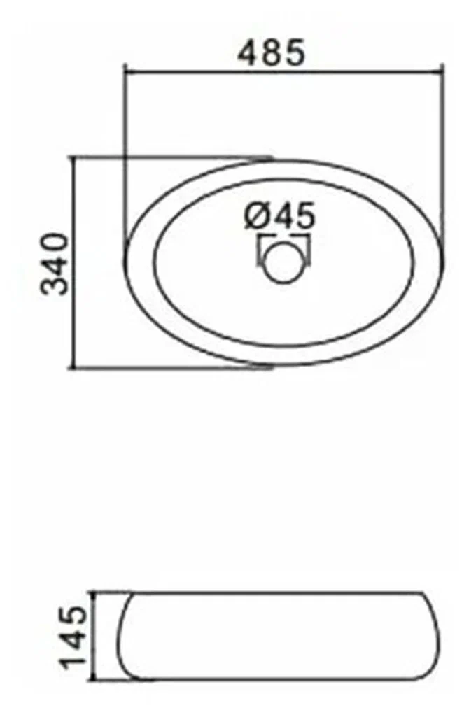 Накладная раковина Gappo 48,5 GT305 белая