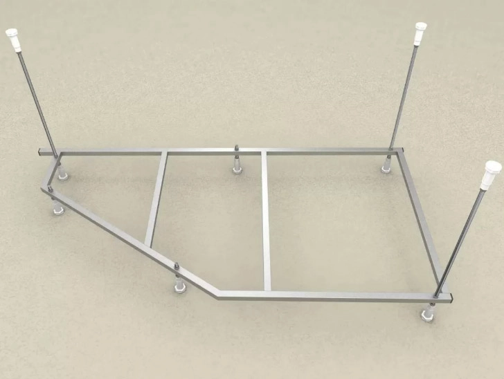 Сборный каркас для ванны Aquatek Фиджи 170*110 универсальный