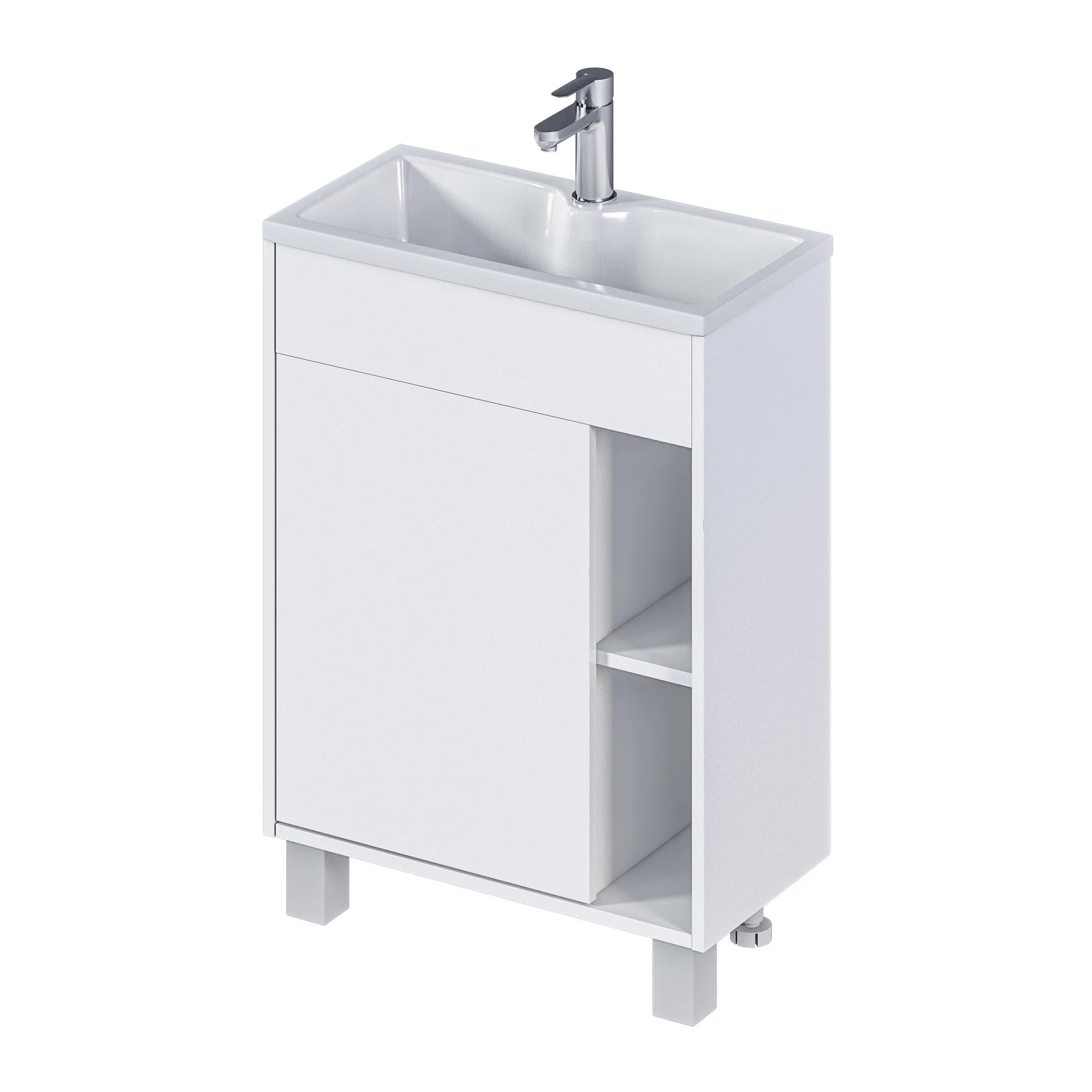 Тумба с раковиной 1Marka Lido 60Н 1д. Белый глянец