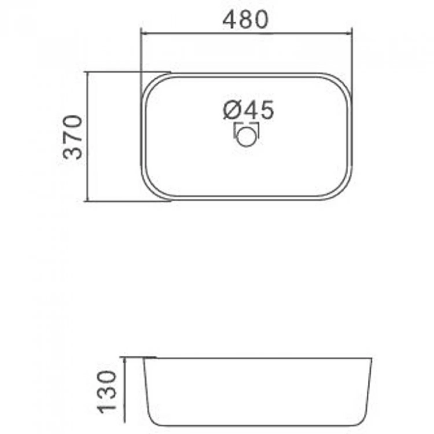 Накладная раковина Gappo 48 GT403 белая
