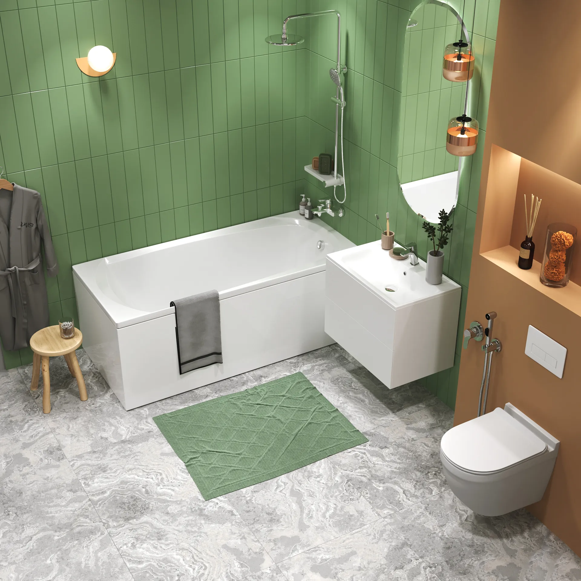 Акриловая ванна 1Marka Elegance 150*70