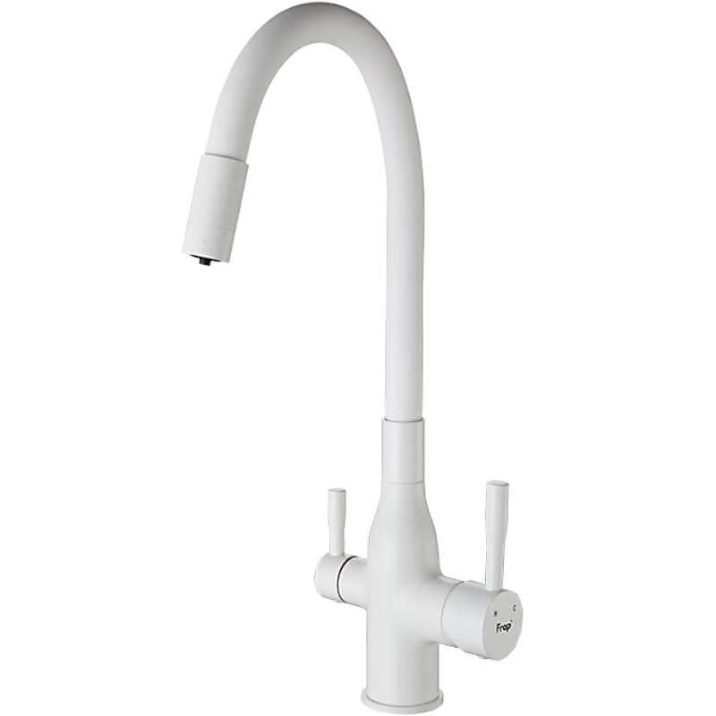 Смеситель для кухни с фильтром Frap H96 F4396-8 белый