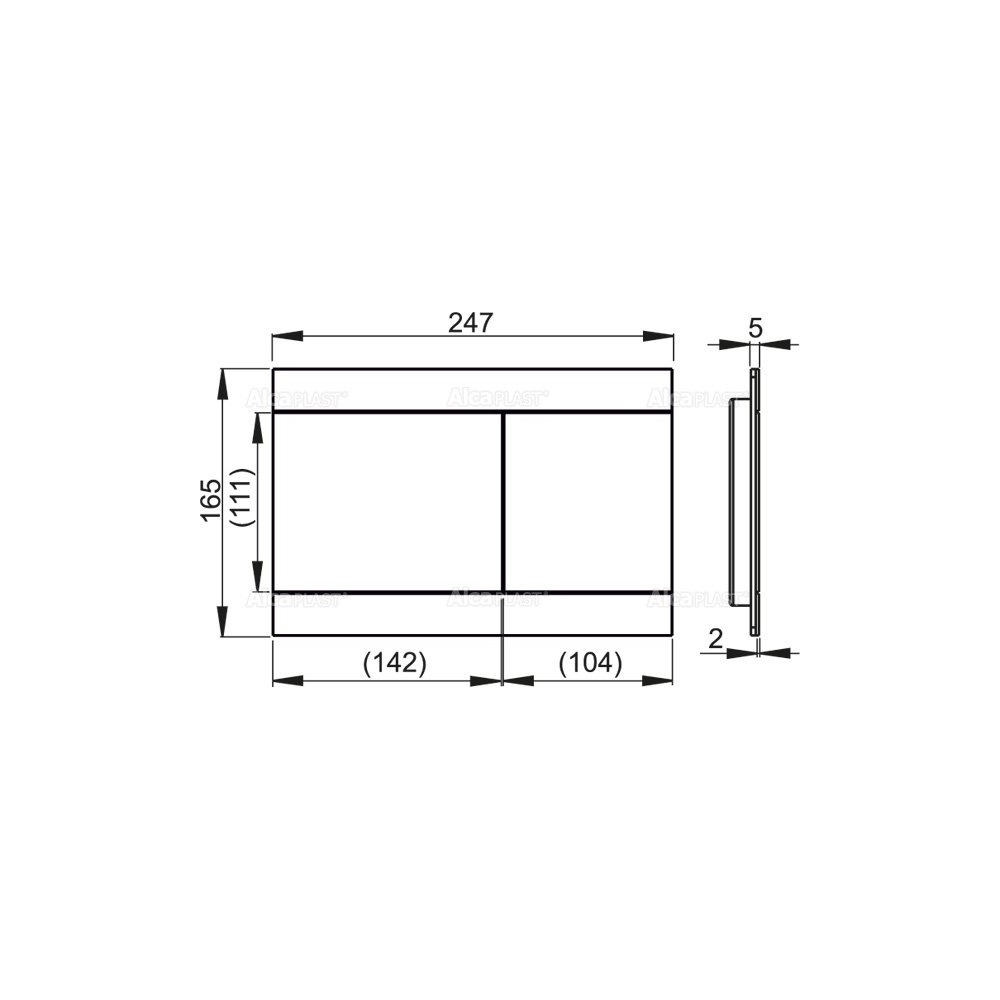 Кнопка для смыва инсталляции Alcaplast Flat Fun-Brass, латунь