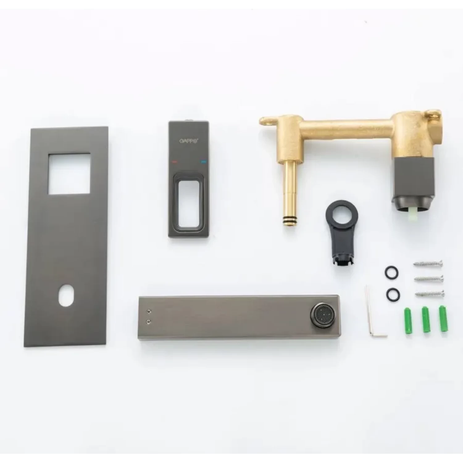 Встраиваемый смеситель для раковины Gappo G17-9 G1017-19 оружейная сталь