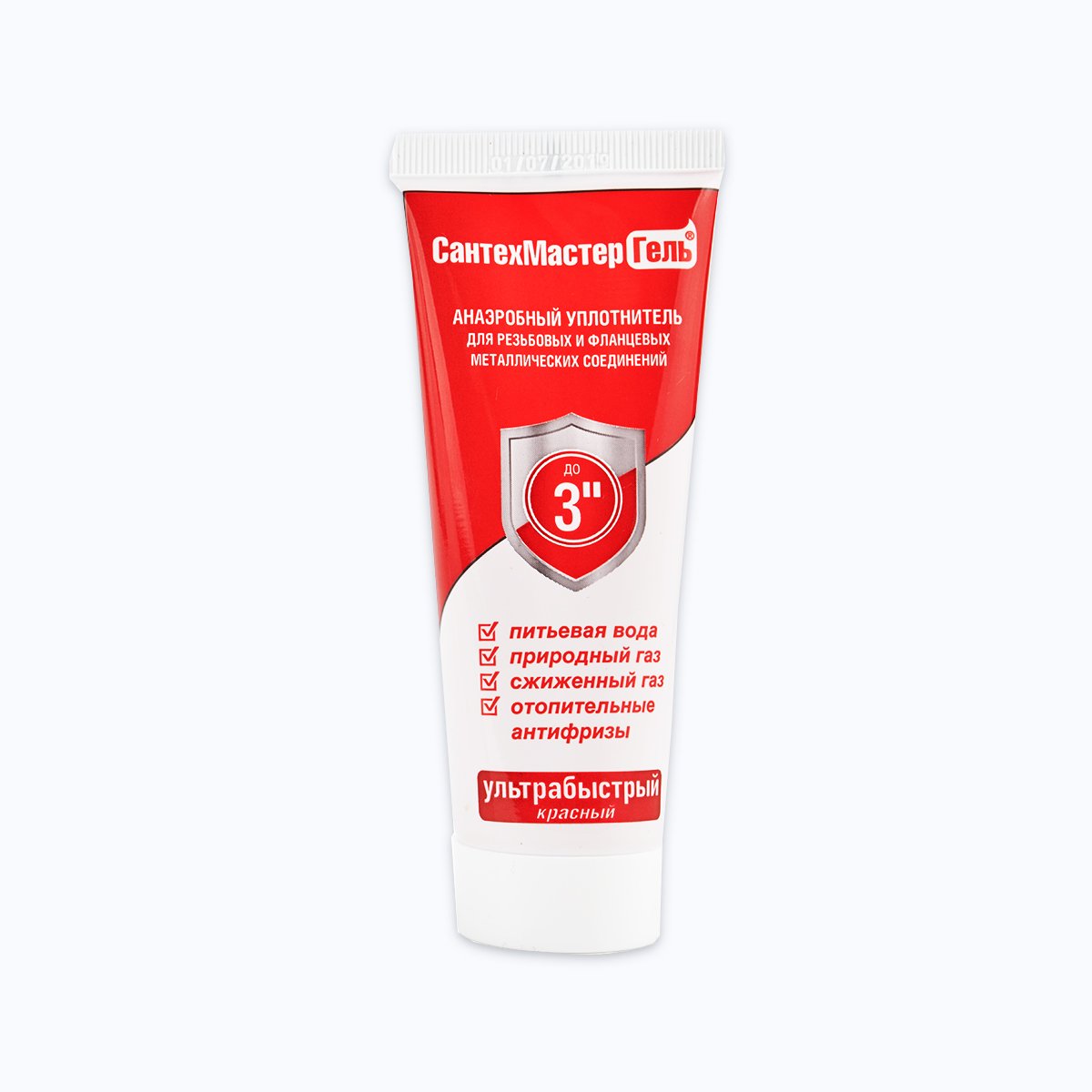 Гель анаэробный красный для чугуна и стали СантехМастер 60 г