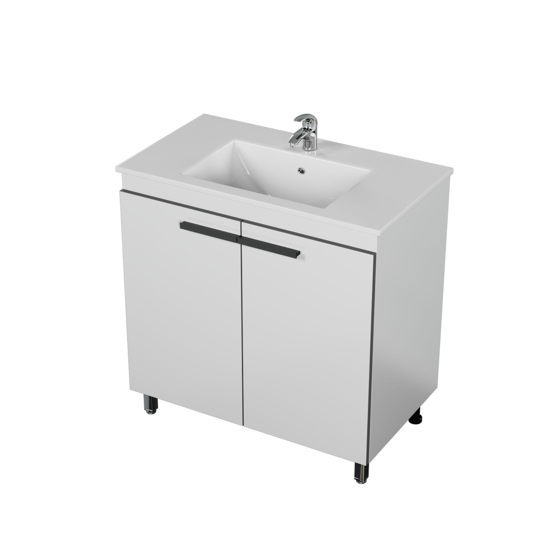 Напольная тумба Nova Vector 80 белая разобранная (Next-80)