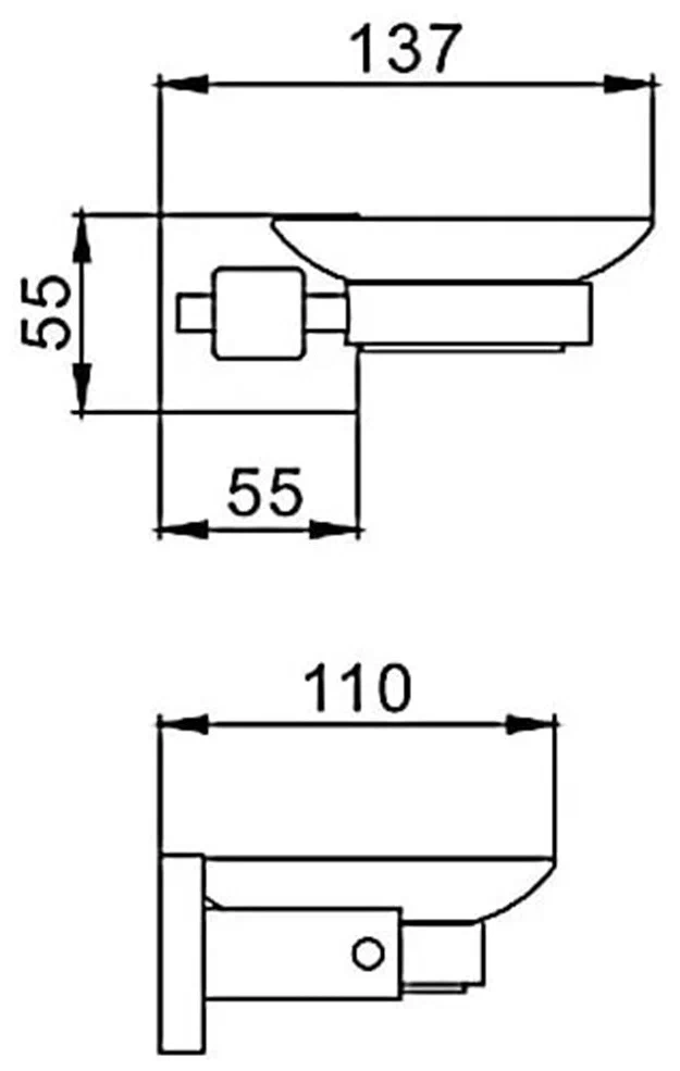Мыльница настенная Frap F30302 Квадрат