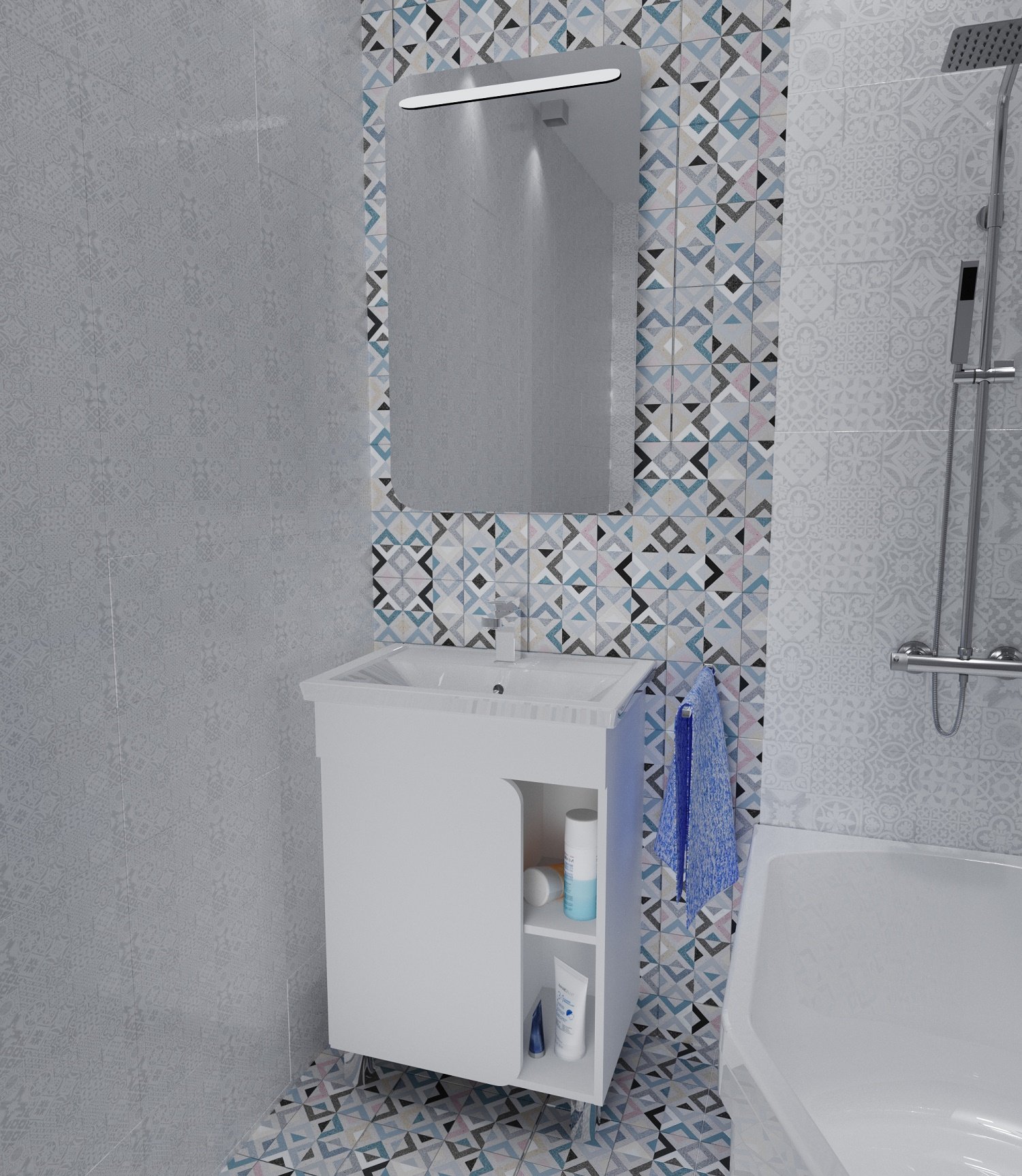 Тумба 1Marka Nuvo 60Н 1д. Белый глянец