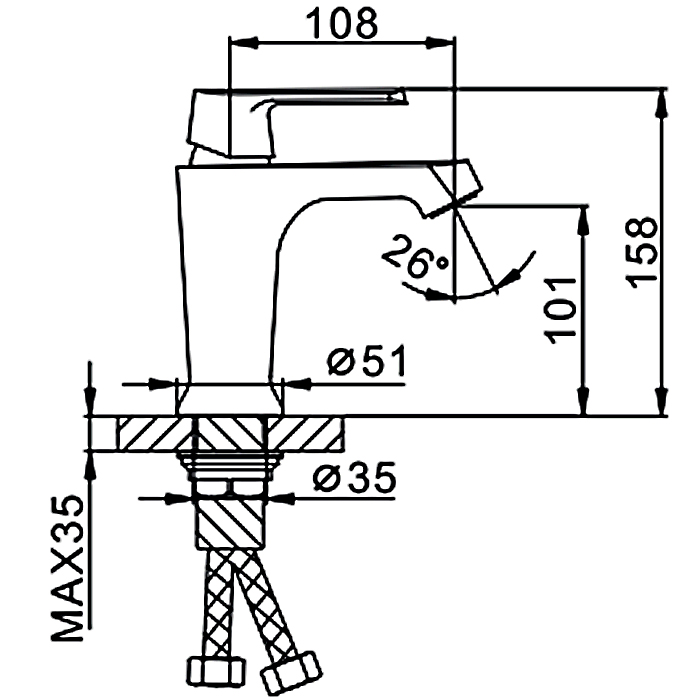 Смеситель для раковины Frap H31 F1031