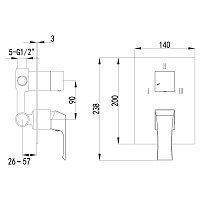 Смеситель Lemark Unit LM4528C для ванны и душа, встраиваемый