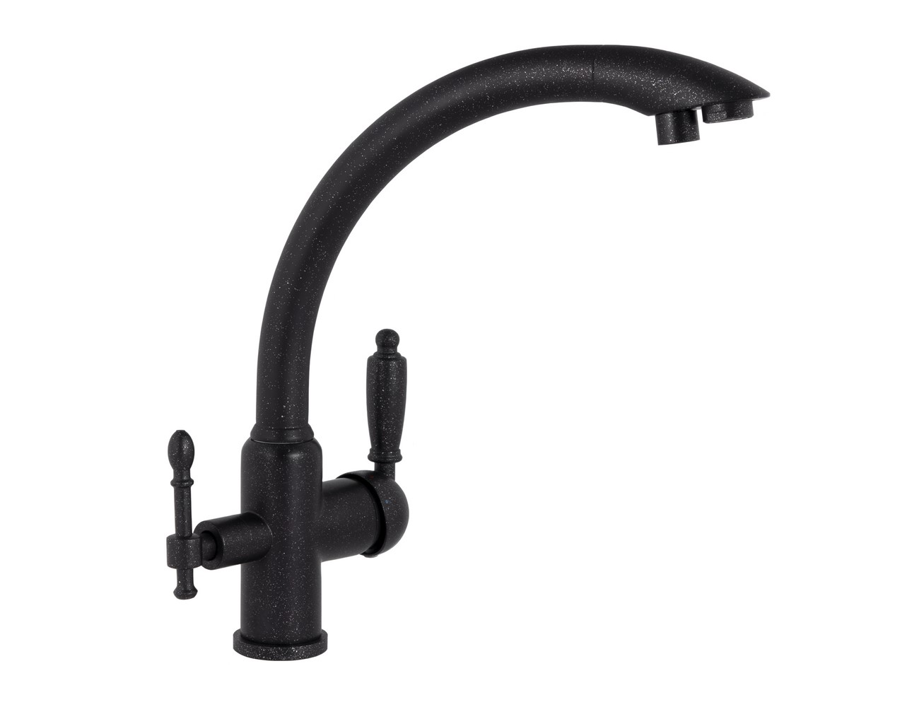 Смеситель для кухни с встроенным краном под питьевую воду Kaiser Vincent 31244-5 Black Pearl