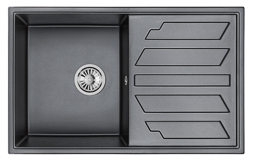 Кухонная мойка Granula GR-8002 Шварц (черный металлик)