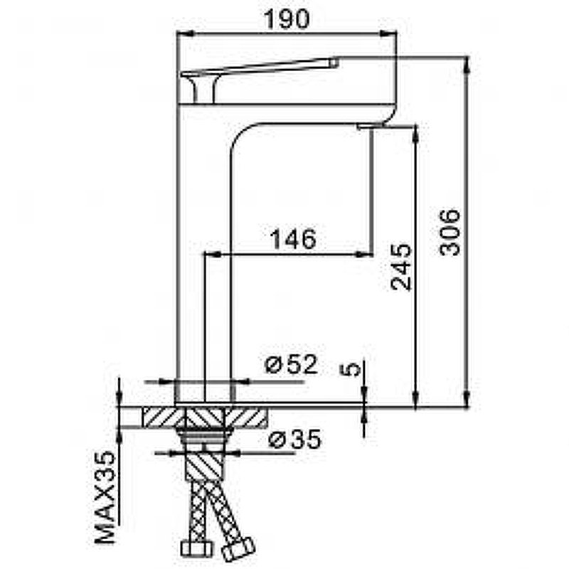 Высокий смеситель для раковины Frap F1052-55 хром