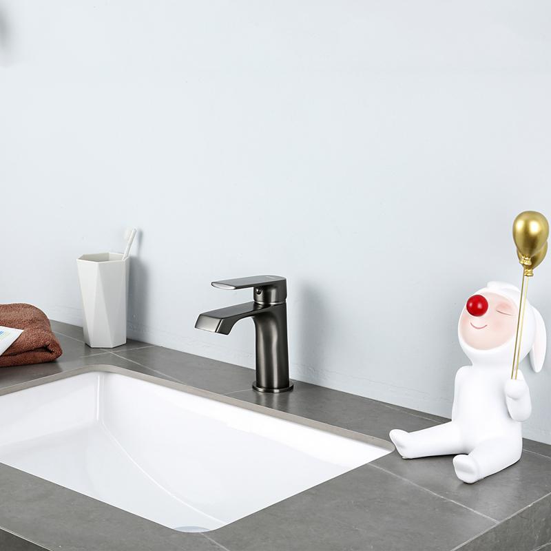 Смеситель для раковины Frap H71-9 F1071-9 оружейная сталь