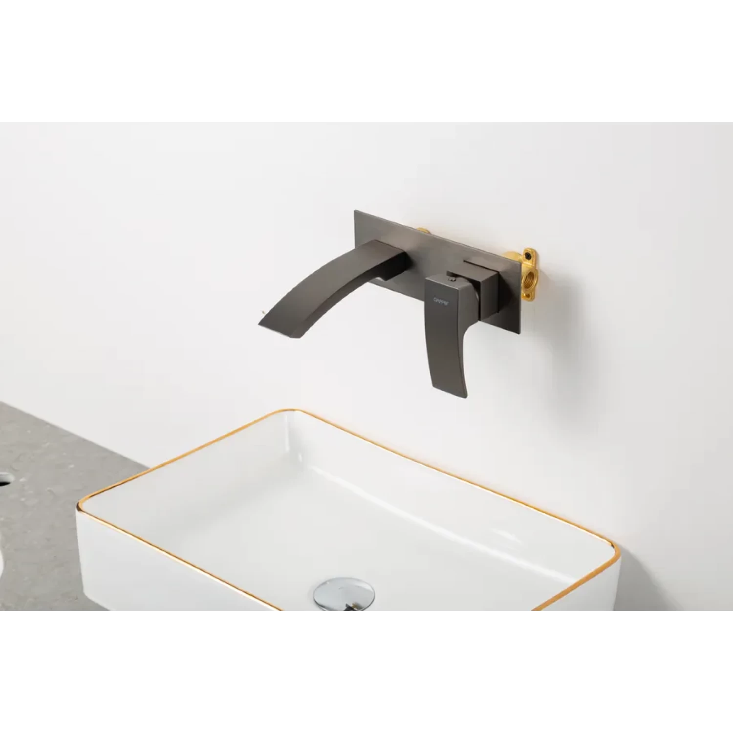 Встраиваемый смеситель для раковины Gappo G07-9 G1007-29 оружейная сталь