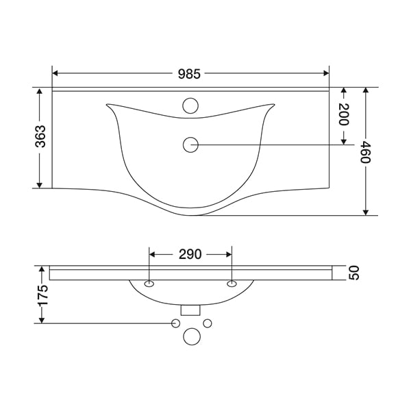 Мебельная раковина Мирсант Albatross 100