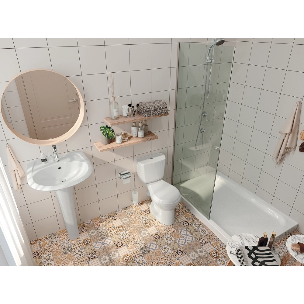 Унитаз-компакт Santek Бриз, косой выпуск, 2 режима, дюропласт 1.WH30.2.138