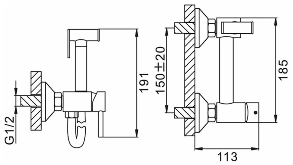 Смеситель с гигиеническим душем Frap F7503-5 сталь
