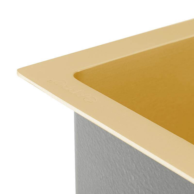 Мойка для кухни с коландером из нержавеющей стали Gappo G7246-3 золотой сатин