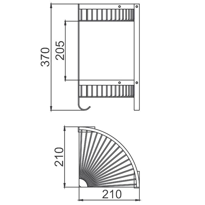 Полка-решетка Frap F352-1