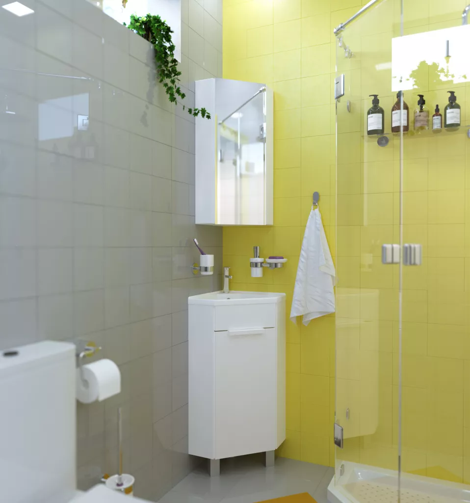 Зеркало-шкаф угловой 1Marka Penta 43П 1д. белый глянец