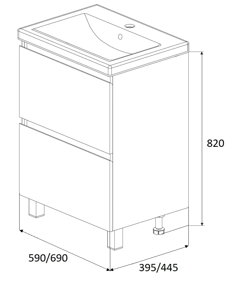 Тумба 1Marka New Aris 70Н 2я. Дуб Сонома