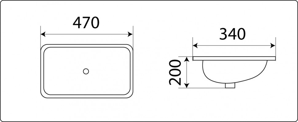Встраиваемая раковина CeramaLux 47 N 540N белая