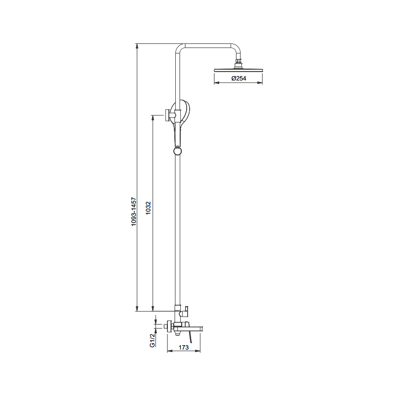 Душевая система Gappo G99-33 G2499-33 золотой сатин