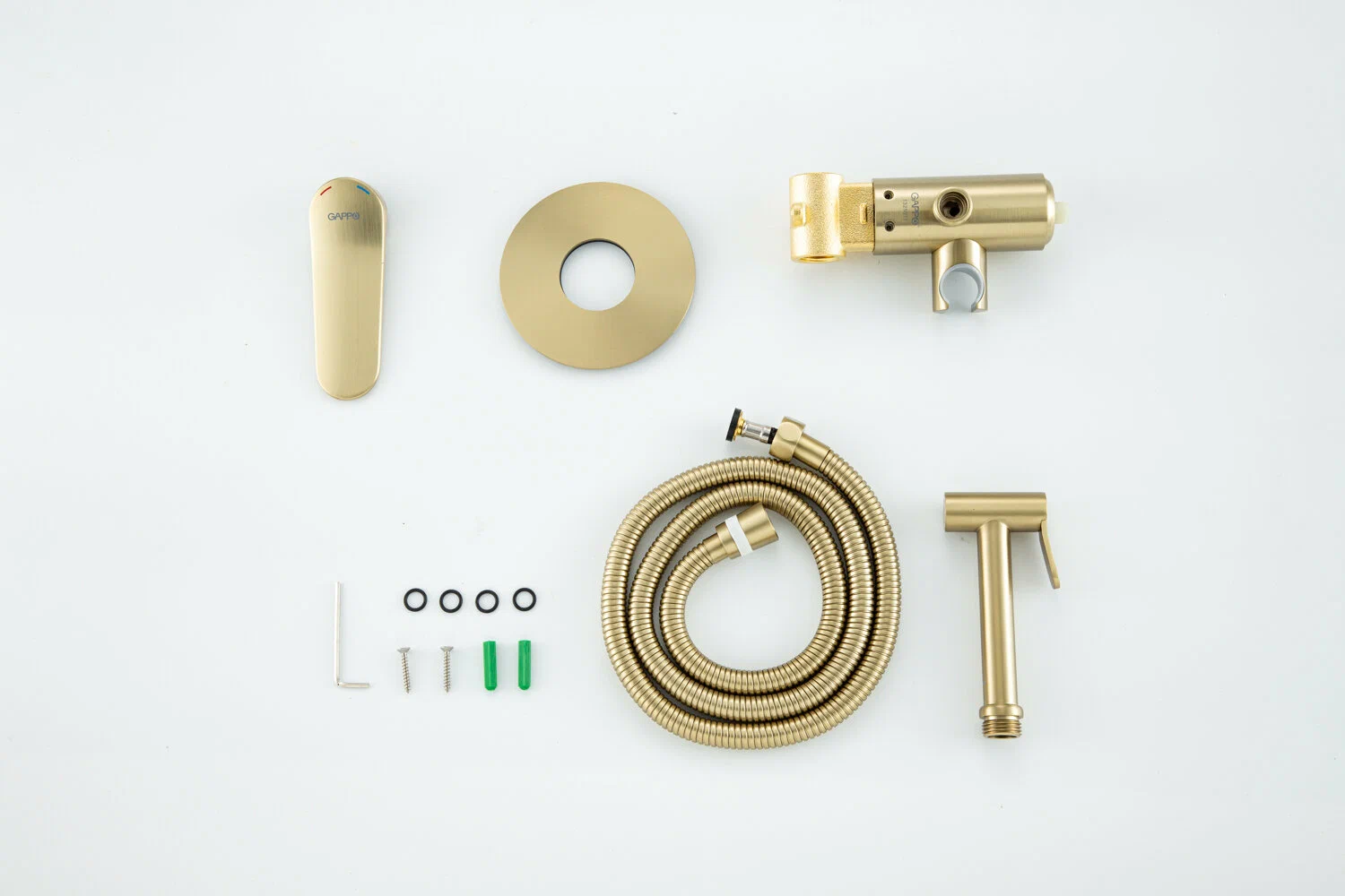 Гигиенический душ встраиваемый Gappo G10-3 G7210-3 золотой сатин