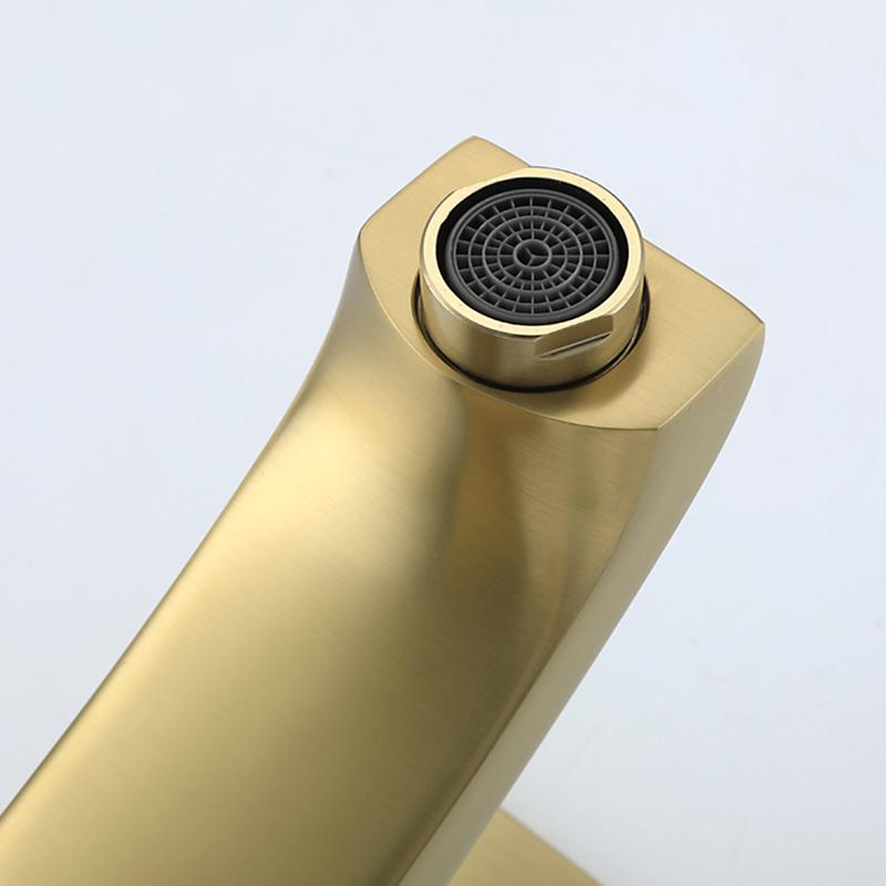 Смеситель для раковины Frap H76-3 F1076-3 золотой сатин