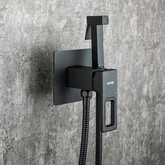 Встраиваемый гигиенический душ Gappo G17-6 G7217-6 черный матовый