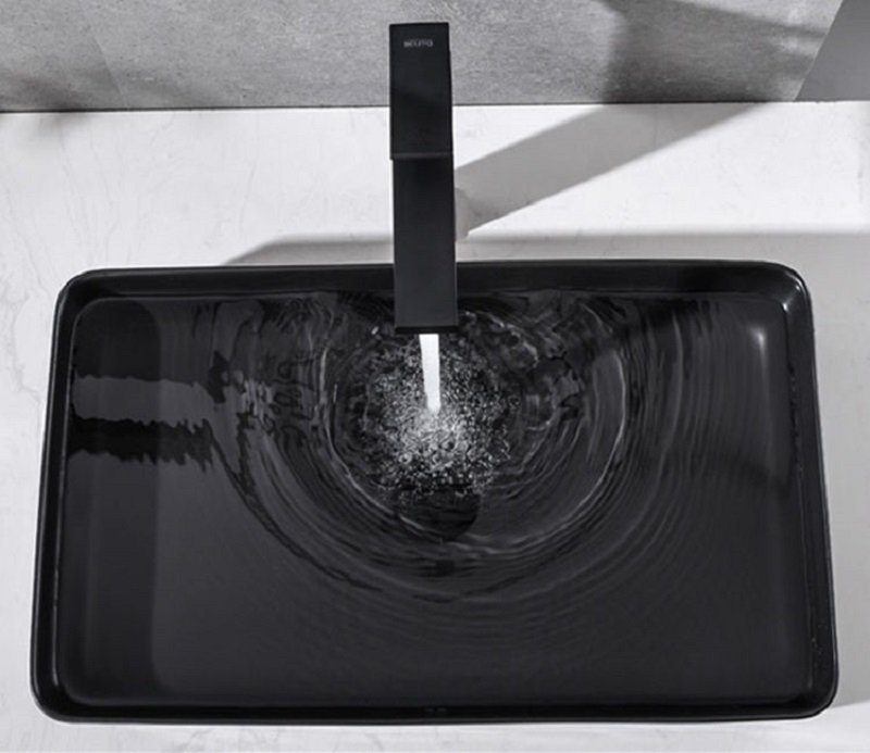 Накладная раковина CeramaLux 60,5 NC 9396MB Черная матовая