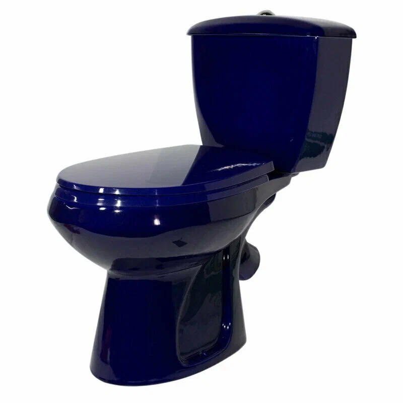 Унитаз-компакт Оскольская Керамика Элисса Стандарт Синий, косой выпуск