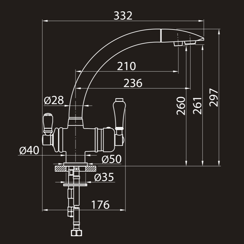 Смеситель для кухни с встроенным краном под питьевую воду Elghansa Terrakotta 56A5840