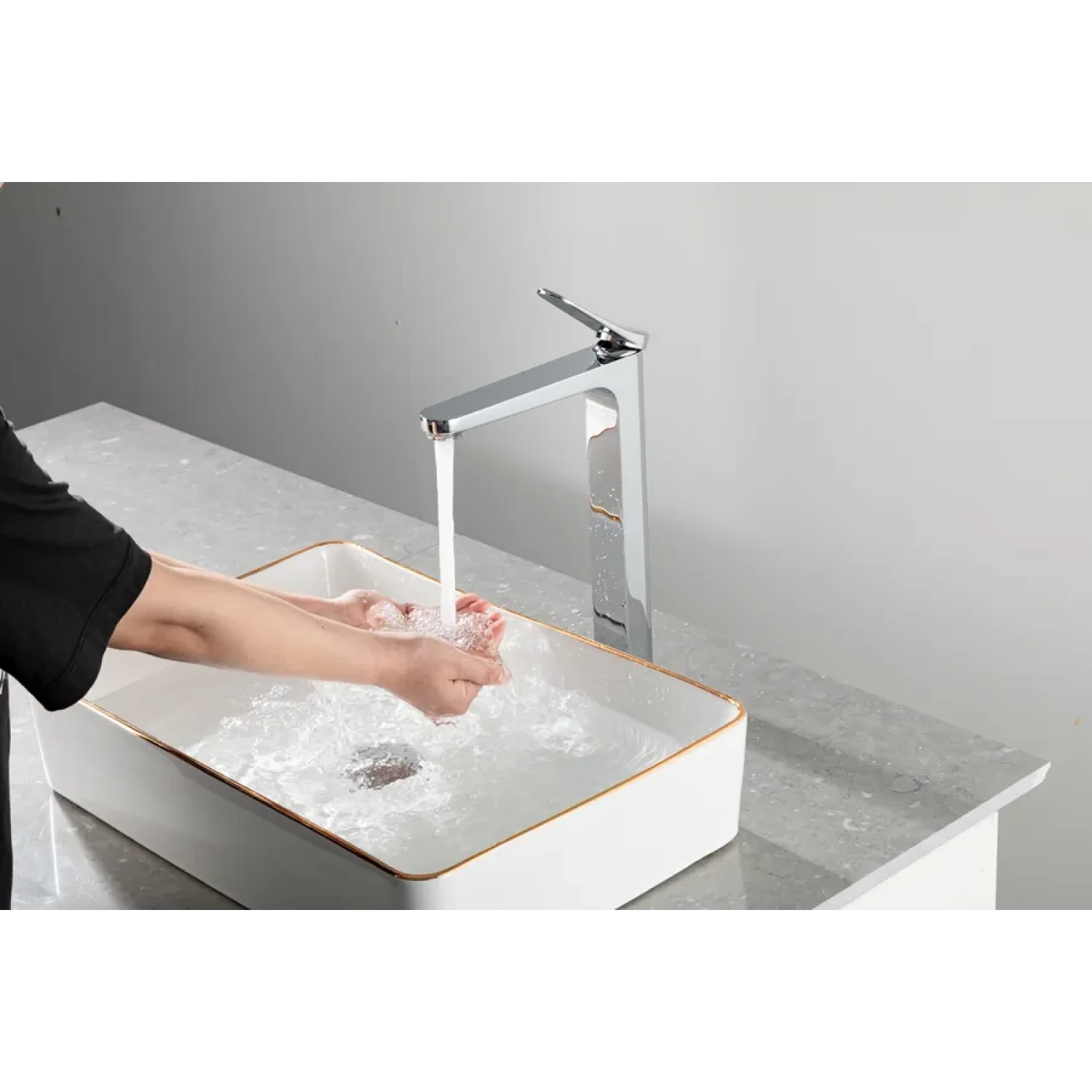 Смеситель для раковины Gappo G10 G1010-2 хром