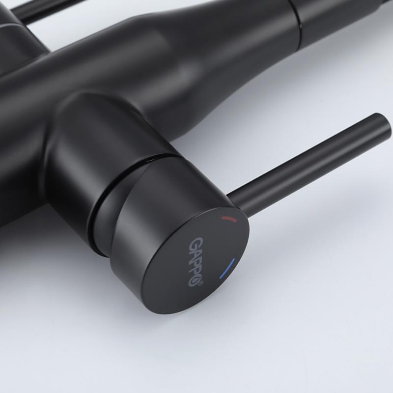 Смеситель для кухни с фильтром Gappo G4399-66 черный