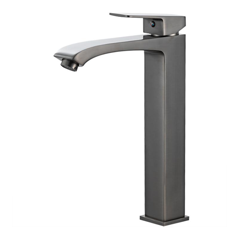 Высокий смеситель для раковины Frap H76-9 F1076-29 оружейная сталь